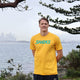 Aussie Sharks Supporter Tee Gold - lifestyle main