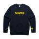 Aussie Sharks Supporter Crew Neck - flat lay