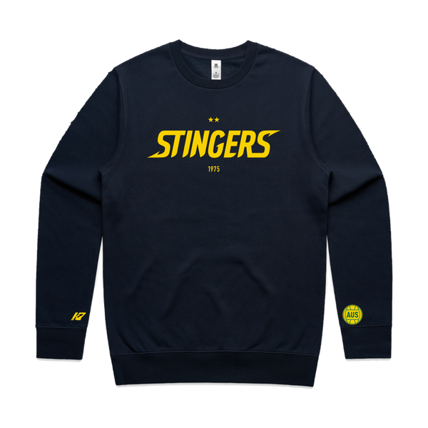 Aussie Stingers Supporter Crew Neck - flat lay