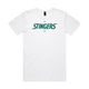 Aussie Stingers White Supporters Shirt - flat lay