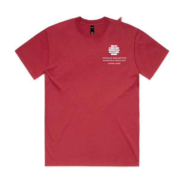 World Cup Event Tee Cardinal Red front