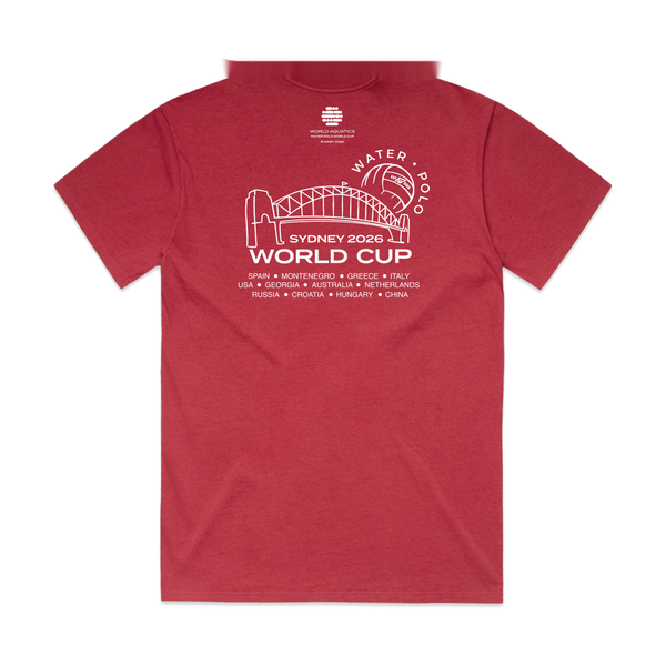 World Cup Event Tee Cardinal Red back