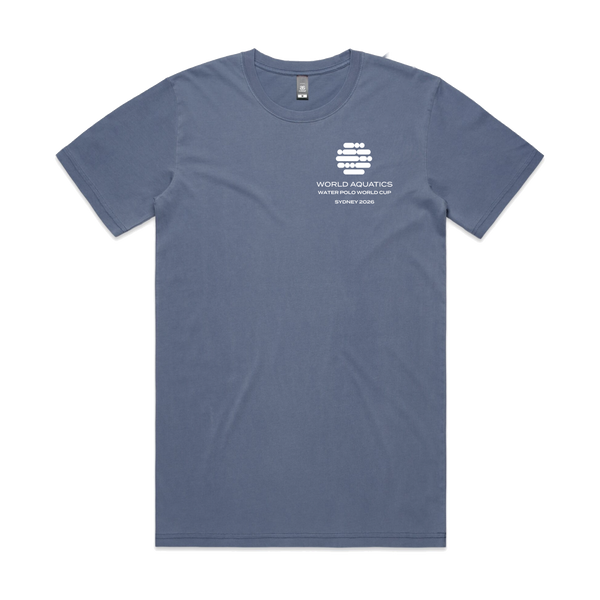 World Cup Event Tee Faded Blue front