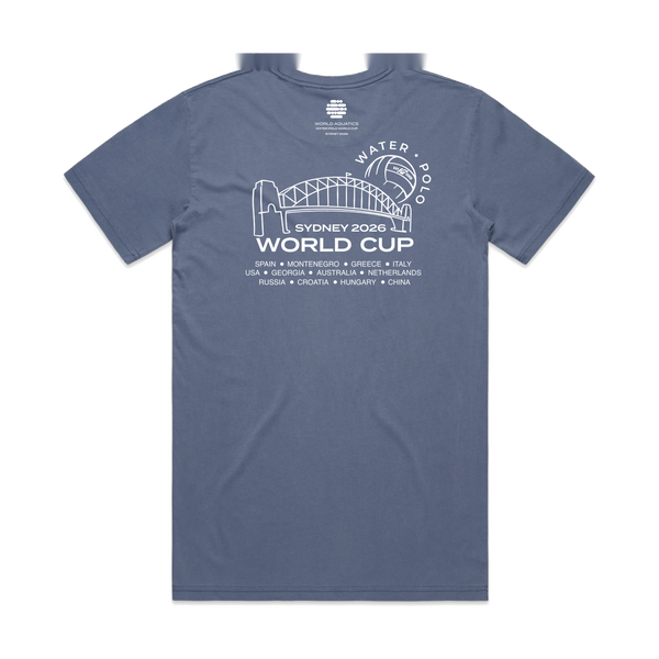 World Cup Event Tee Faded Blue back