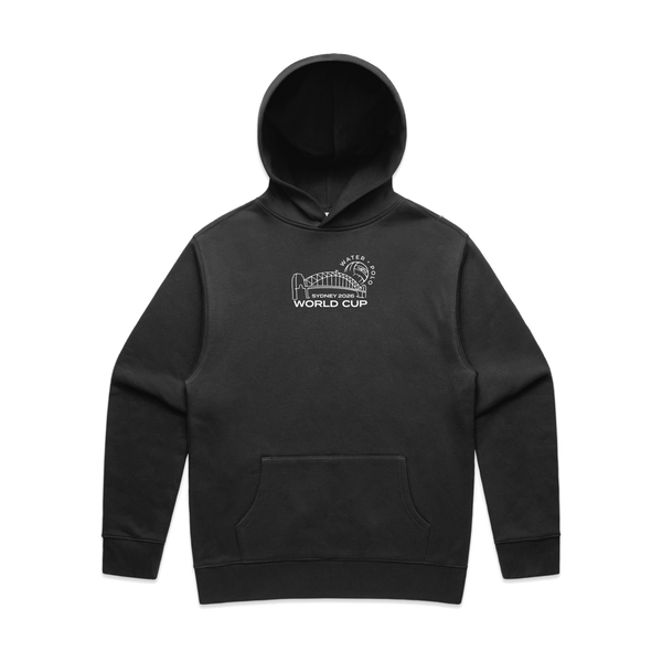 World Cup Event Hoodie Black White Print