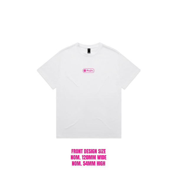 Canberra Cup 2026 Event Tee - White (Pink print) - front