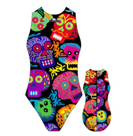 Halloween Skulls Women's Water Polo Suit